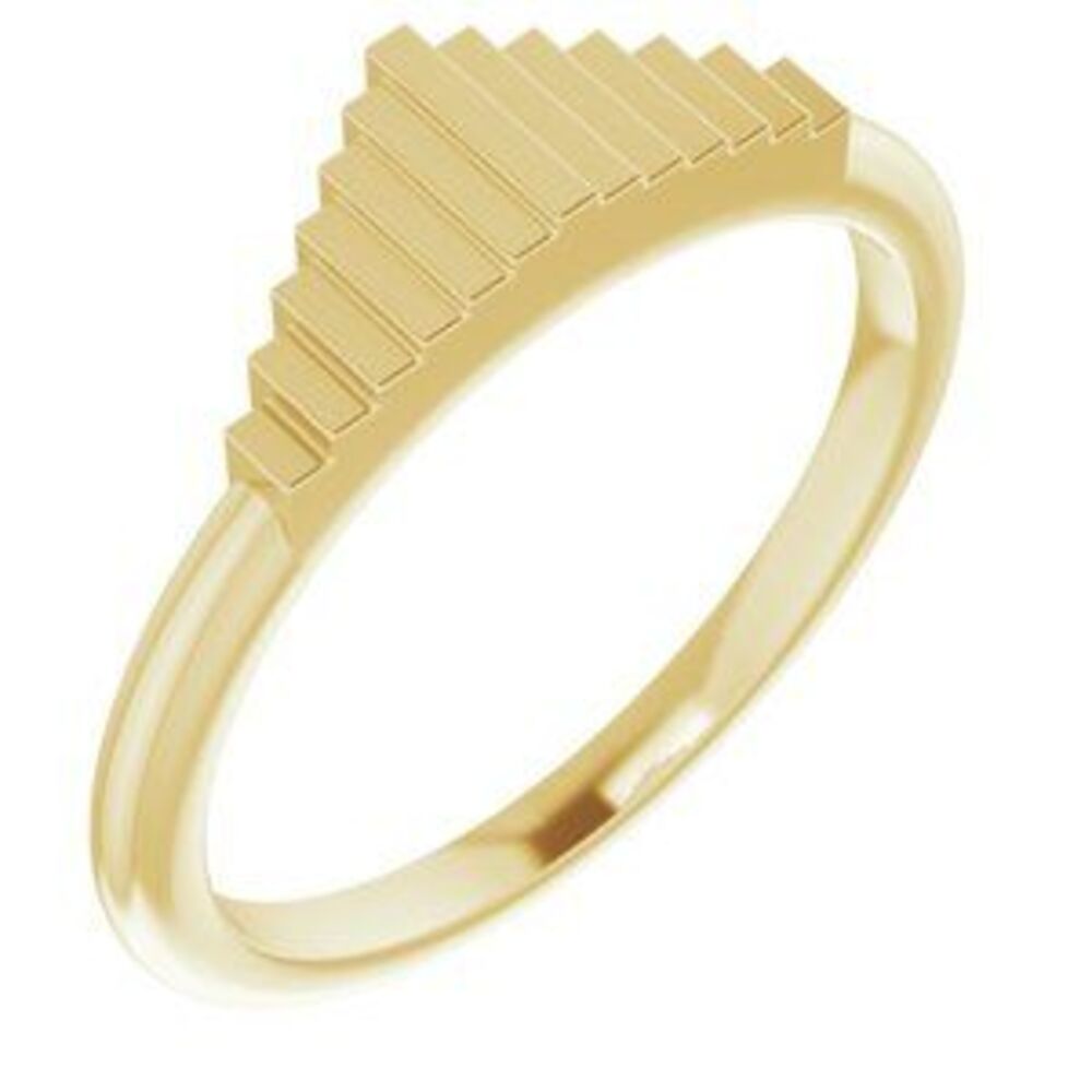 14k Yellow Geometric Stackable Ring - image 1
